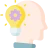 Lightbulb over a head symbolizing human and tactical performance